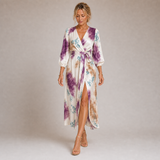 Vera - Robe Midi Portefeuille Effet Satiné