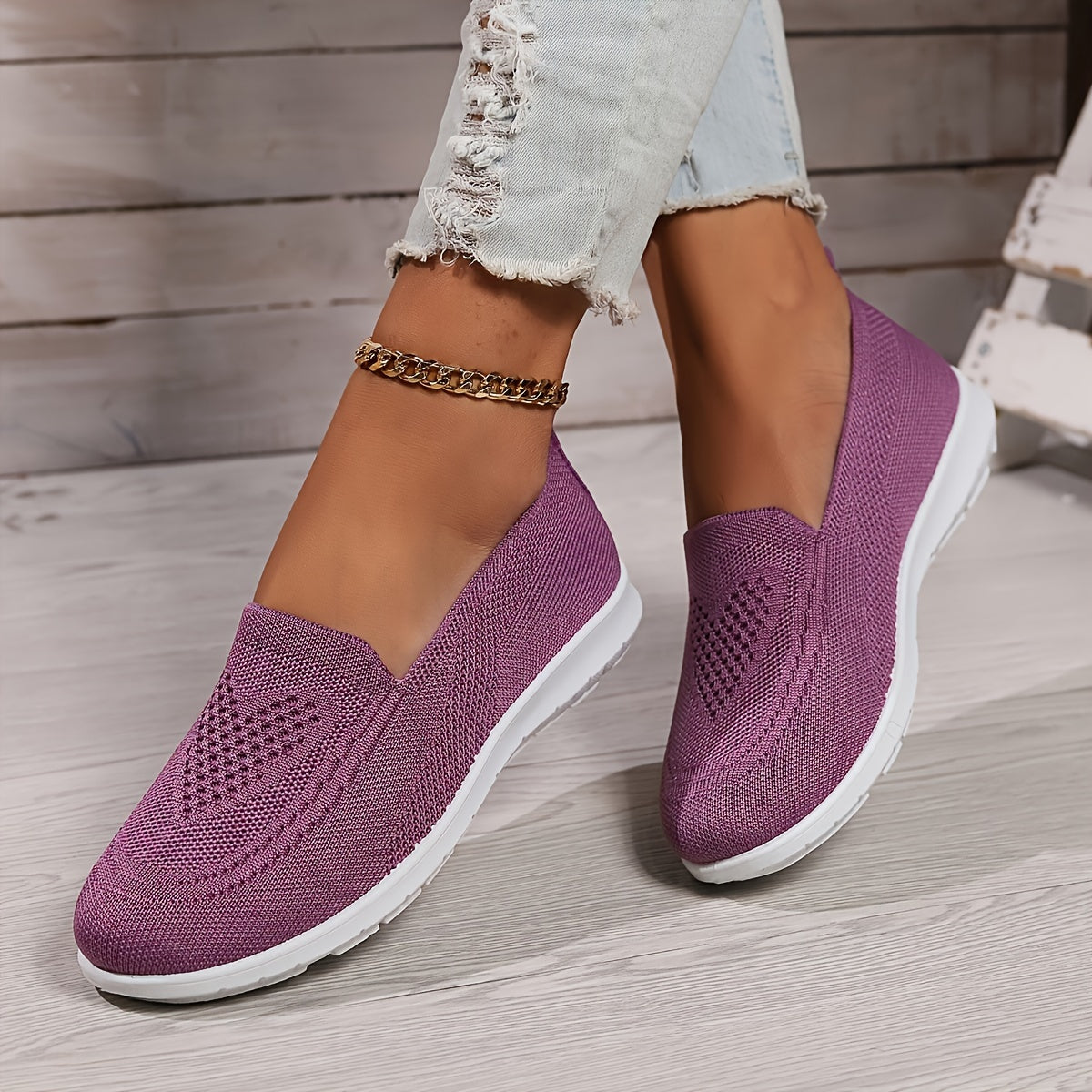 Vivelle - Chaussures Slip-On à Encolure en V