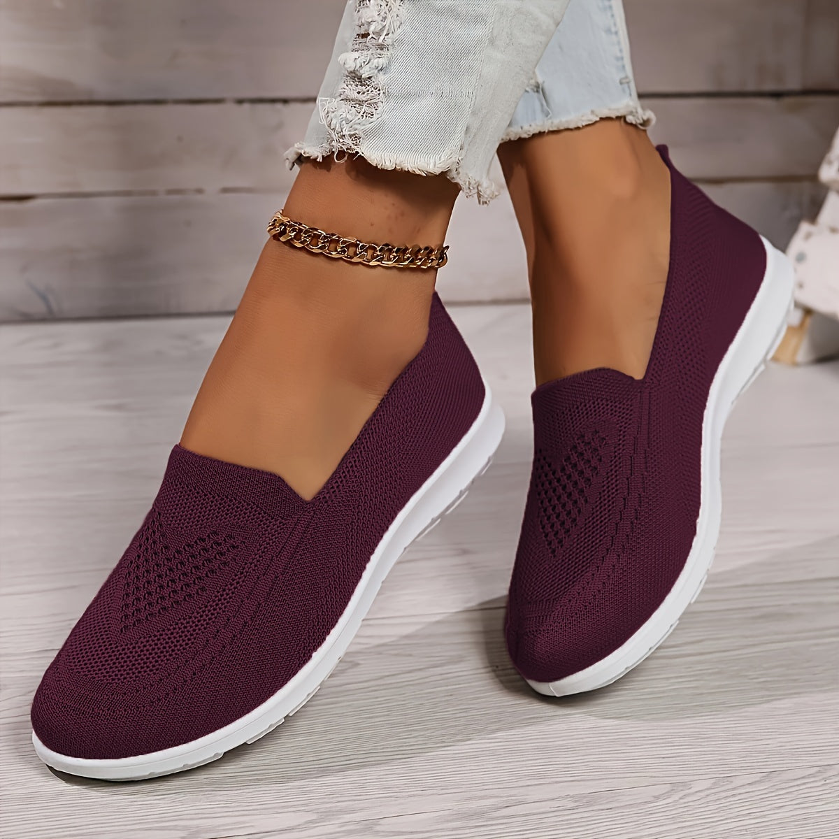 Vivelle - Chaussures Slip-On à Encolure en V