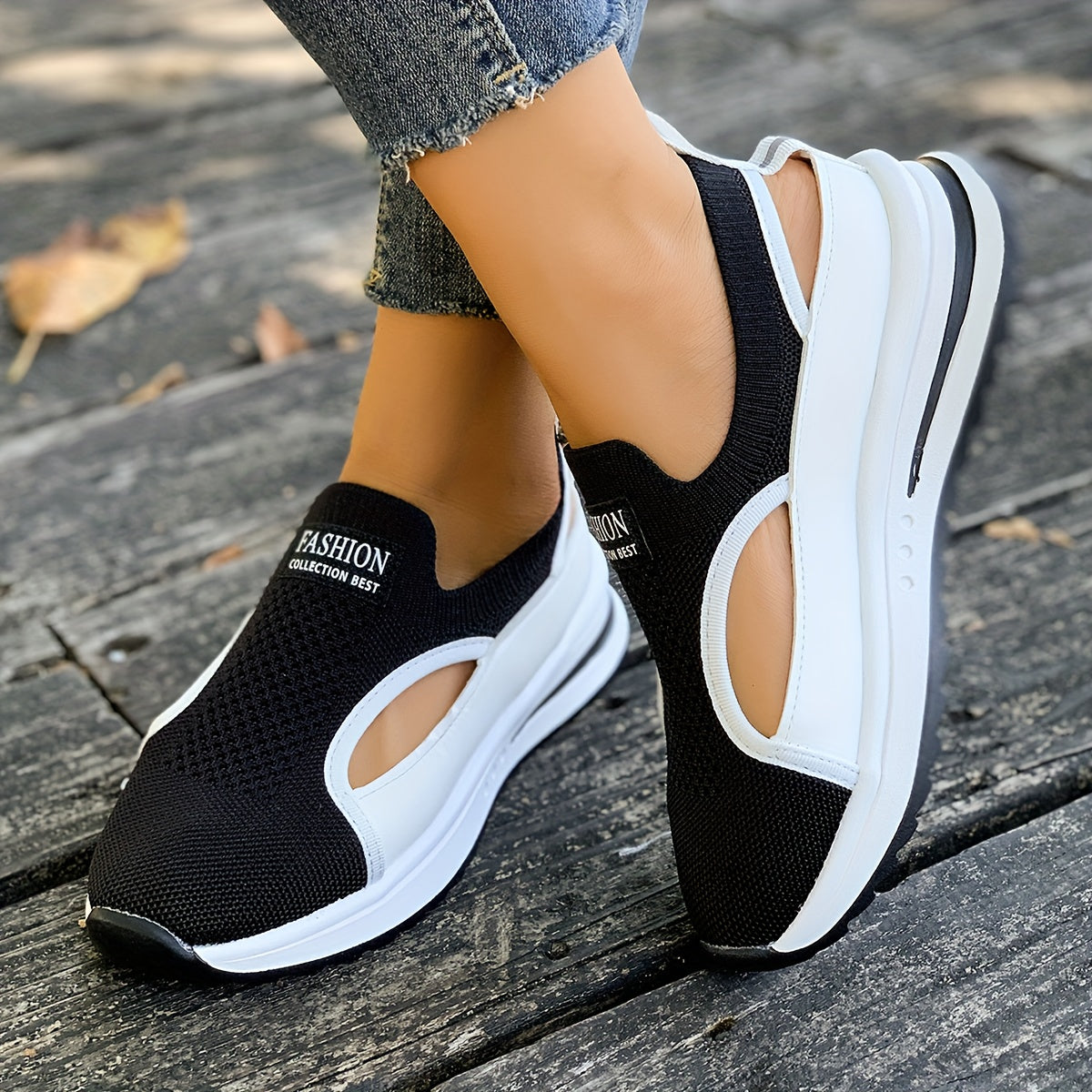 Zenvia - Baskets Slip-On à Découpes Latérales
