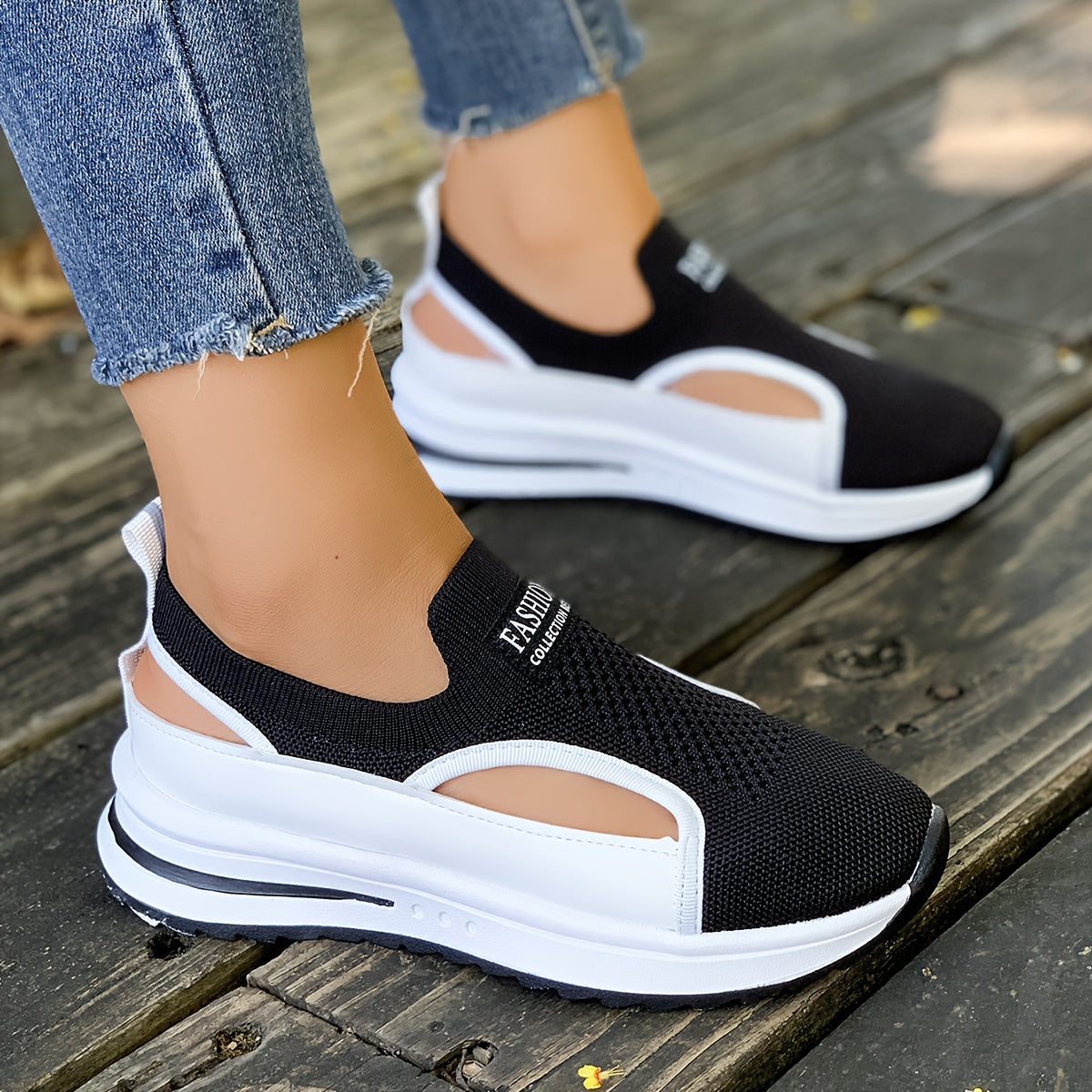 Zenvia - Baskets Slip-On à Découpes Latérales