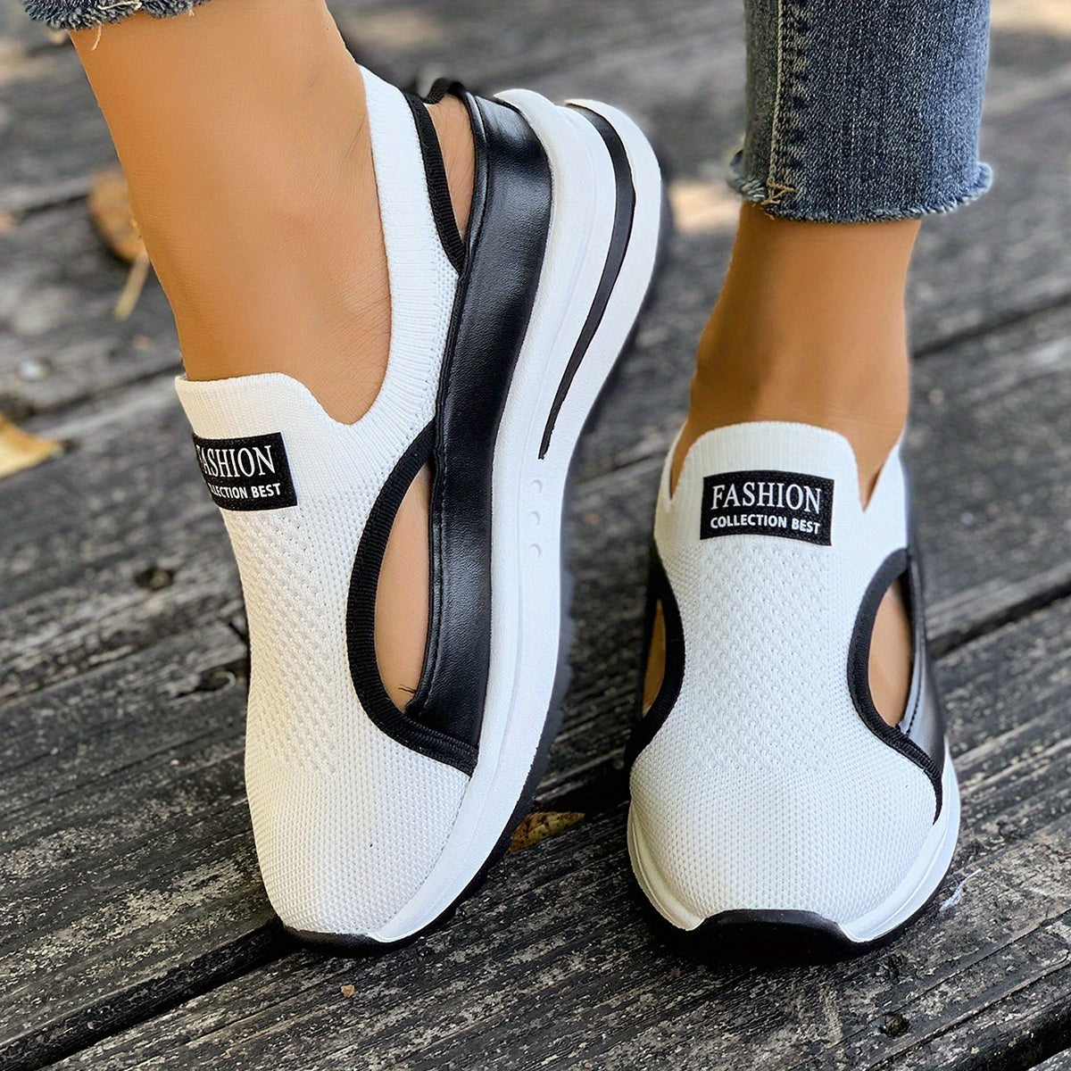 Zenvia - Baskets Slip-On à Découpes Latérales